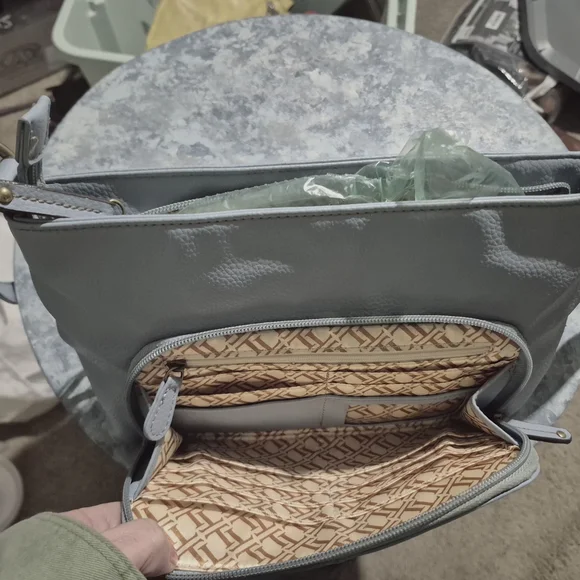 Tignanello Sky Blue Fringe Crossbody Bag - Picture 6 of 8